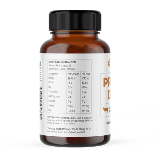Primal Iron – Grass Fed Beef Spleen (Capsules / Powder)