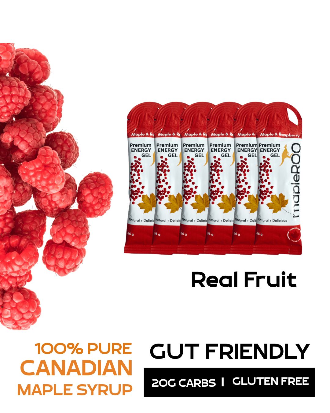 MapleRoo Energy Gels - Natural Endurance Fuel