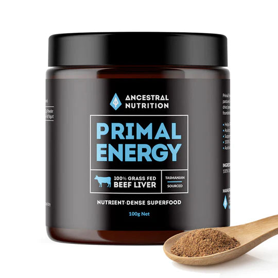 Primal Energy – 100% Grass Fed Beef Liver (Capsules / Powder)