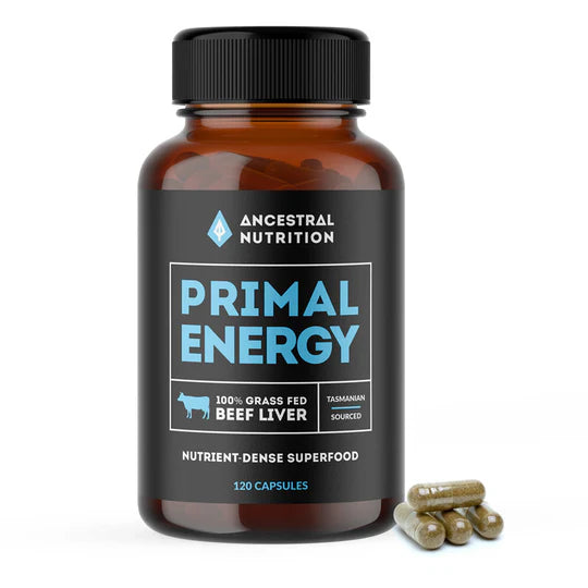 Primal Energy – 100% Grass Fed Beef Liver (Capsules / Powder)