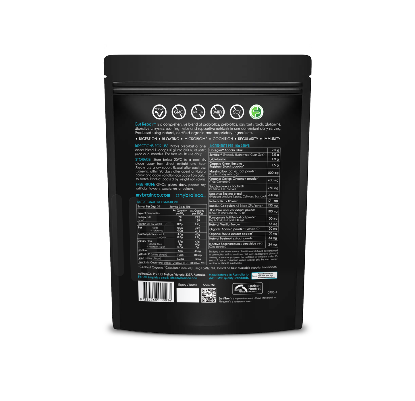 My Brain Co – Gut Repair (310 g)
