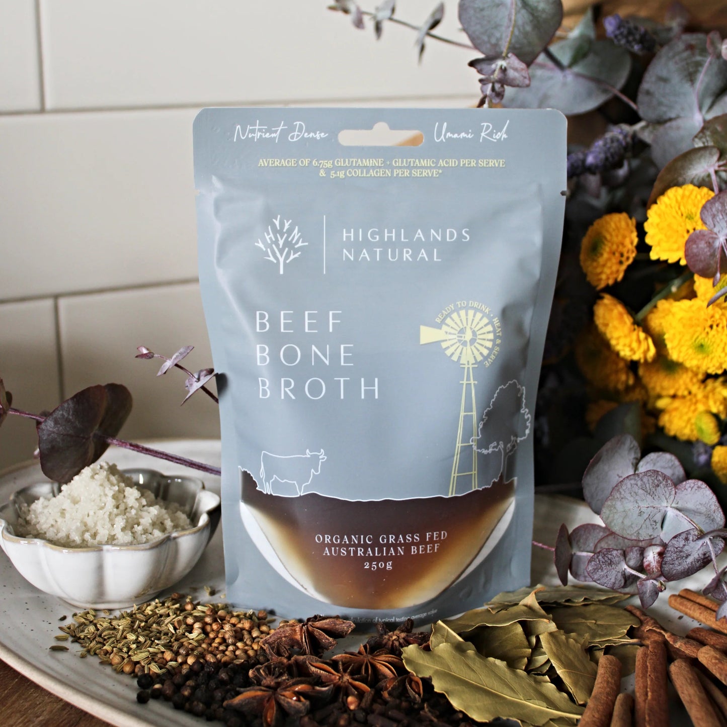 Organic Grass-Fed Beef Bone Broth - Highlands Natural